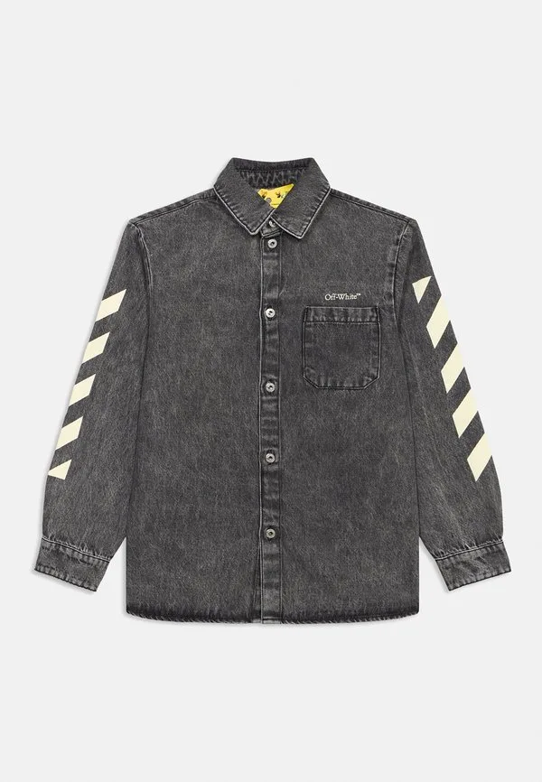 Классическая блузка с застежкой на пуговицы в виде стрелок Off-White, Medium Grey — фото 3