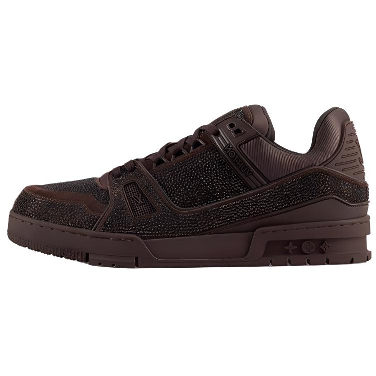 

LOUIS VUITTON Кроссовки для скейтбординга Trainer Low Top, мужские, коричневые