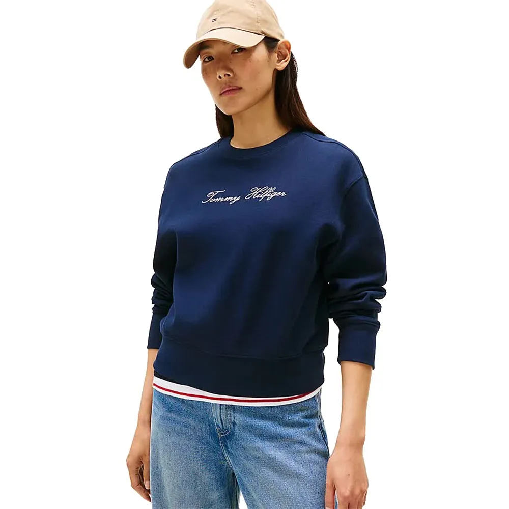 

Толстовка Tommy Hilfiger Lurex Script Regular Fit, синий