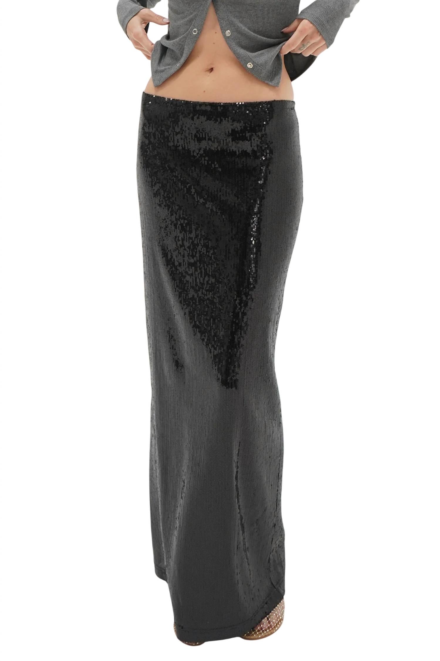

Юбка-колонна Elettra Sequin черного цвета LNA