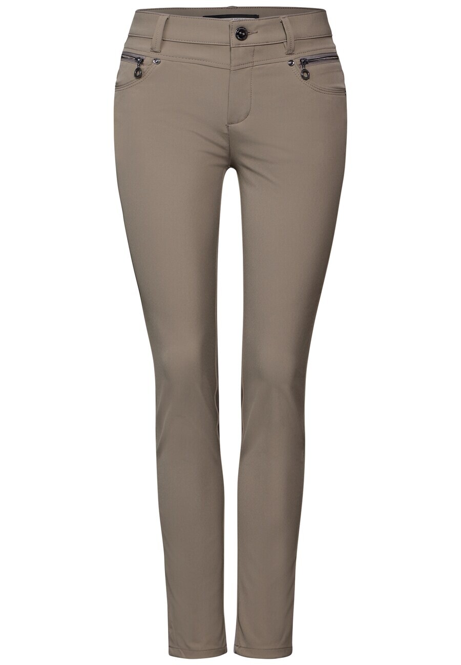 

Тканевые брюки STREET ONE Slim fit Pants, серый