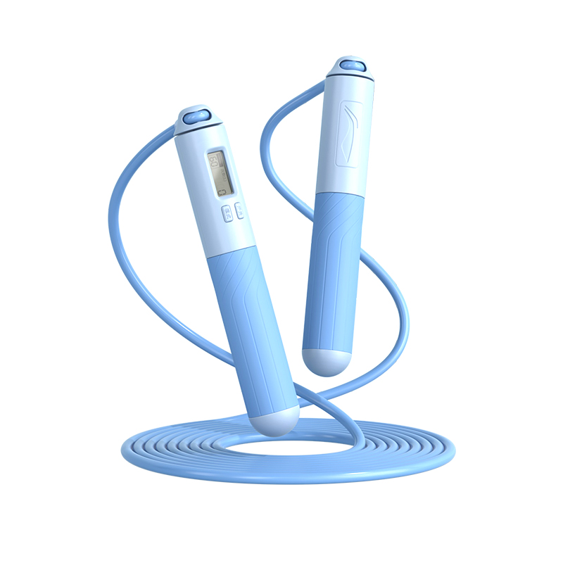 

Скакалка pvc, steel wire, abs, silicone фитнес-тренировки для подростков 2,8 м LINING, синий