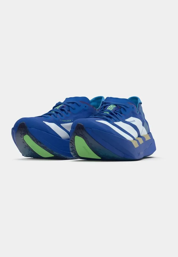 Кроссовки для бега по шоссе adizero adios pro 4 Adidas Performance, Blue/Footwear White/Lime Burst — фото 3