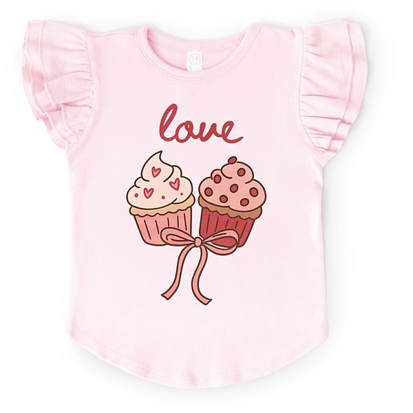 

Футболка Love cursive cupcakes coquette с рукавами-фонариками The Juniper Shop, Ballerina