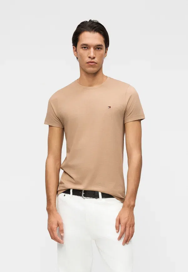 Футболка с принтом Tommy Hilfiger Slim Fit Core Essentials Basic, цвет батик хаки