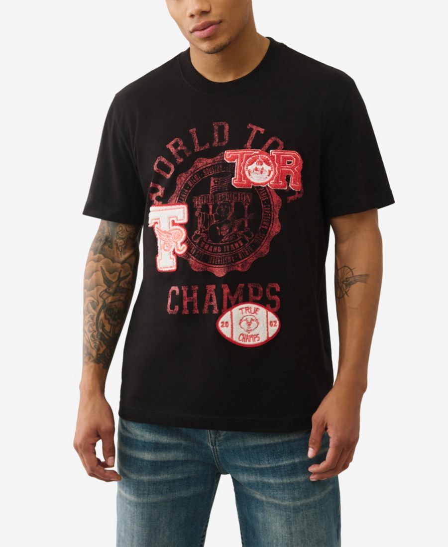 

Мужская футболка с коротким рукавом World Tour Champs True Religion, Jet Black, Черный, Мужская футболка с коротким рукавом World Tour Champs True Religion, Jet Black