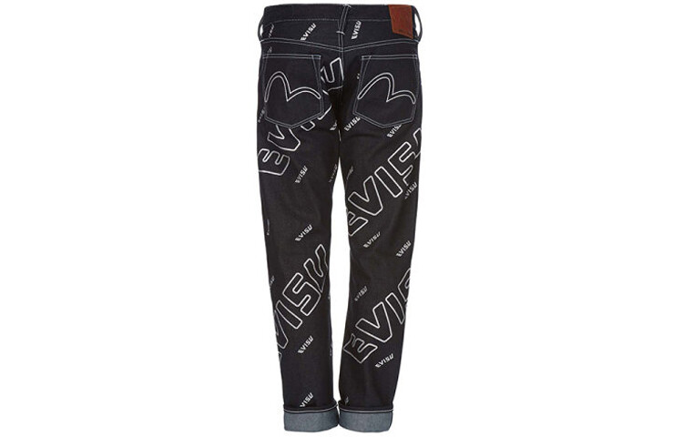 

Джинсы мужские деним синие Evisu, темно-синий