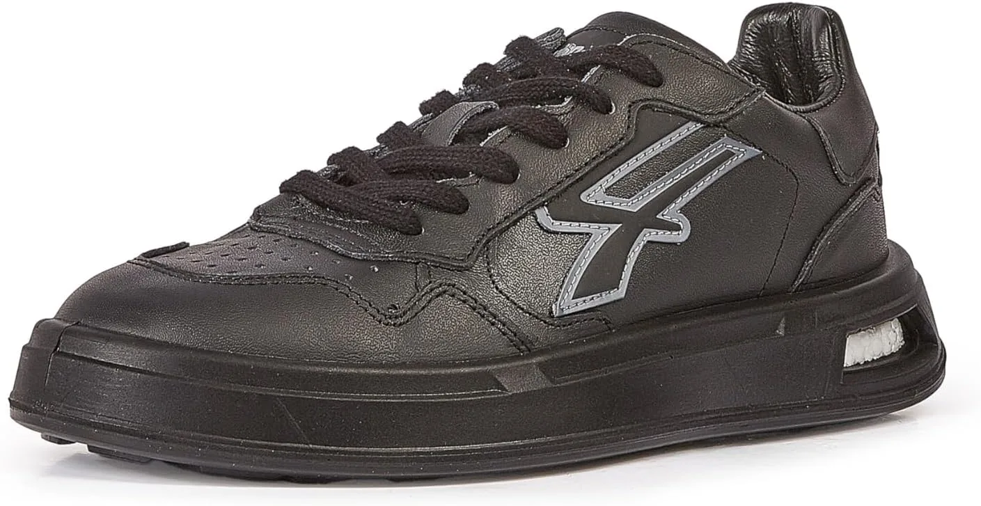 Кроссовки U-Power Urban Lifestyle Kal Sports Casual Shoes черного цвета из мягкой кожи, низкие, с нескользящей подошвой и вставкой Infinergy, идеально подходят для повседневного использования U Power