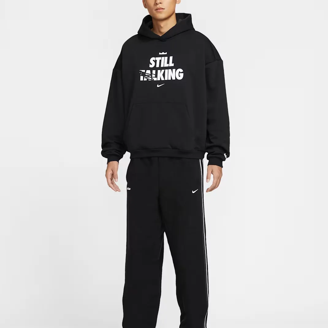 Толстовка LeBron "Shut Up and Dribble" мужская Therma-FIT Brushed Pullover Nike, черный — фото 3
