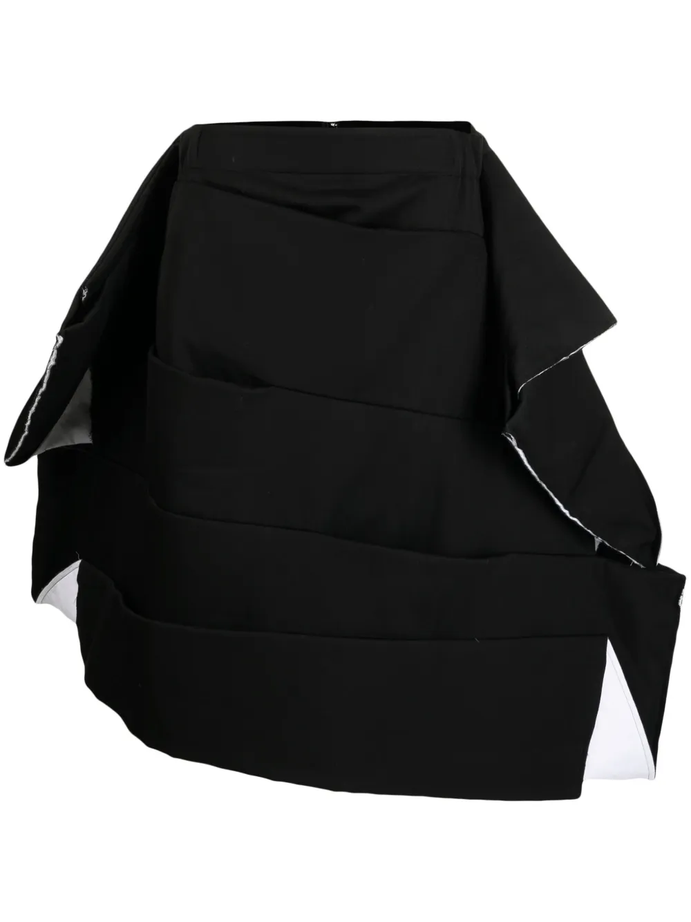 

Юбка асимметричного кроя со вставками COMME DES GARCONS, черный