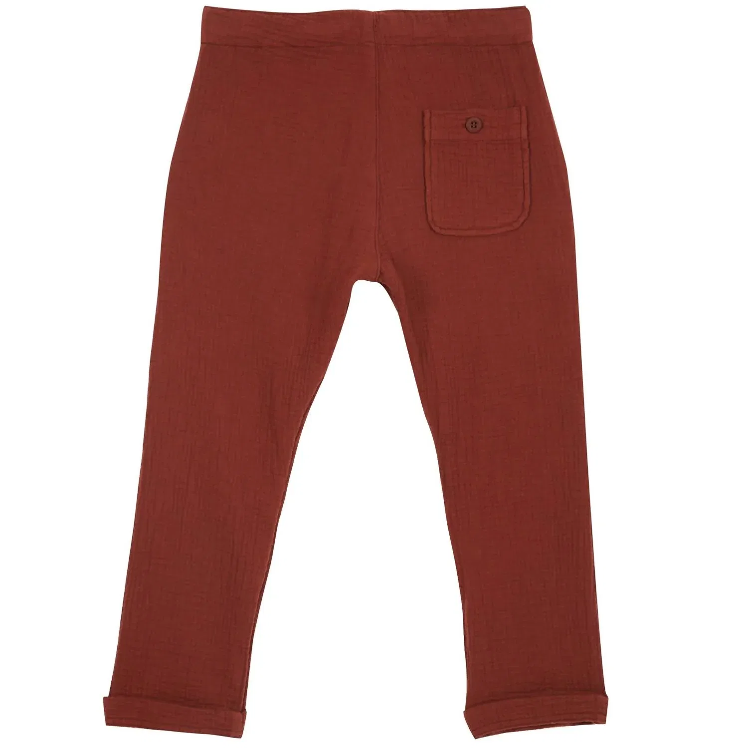 Emile & Ida Kids Cotton Gauze Pants In Brown — фото 2