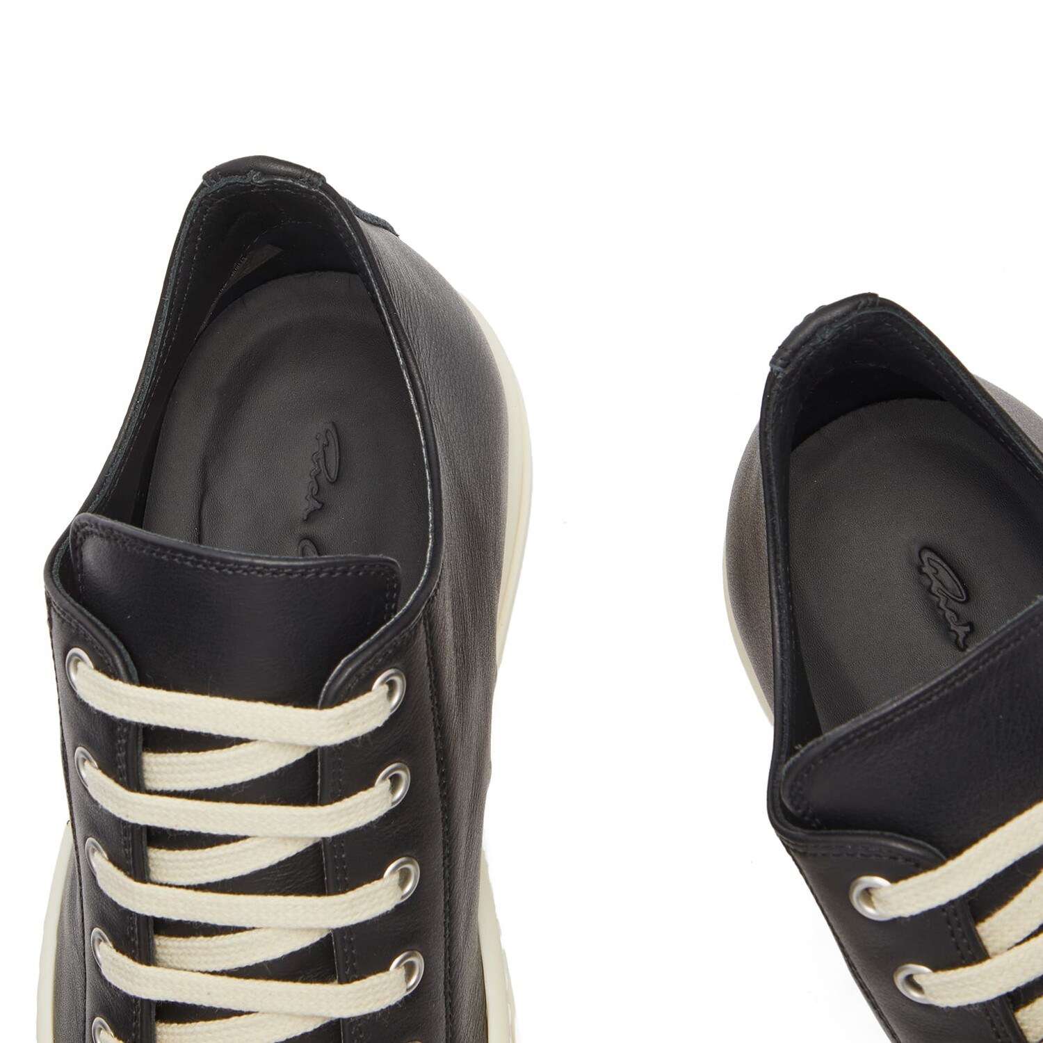 Кроссовки Rick Owens Low Sneakers, цвет Black & Milk — фото 4