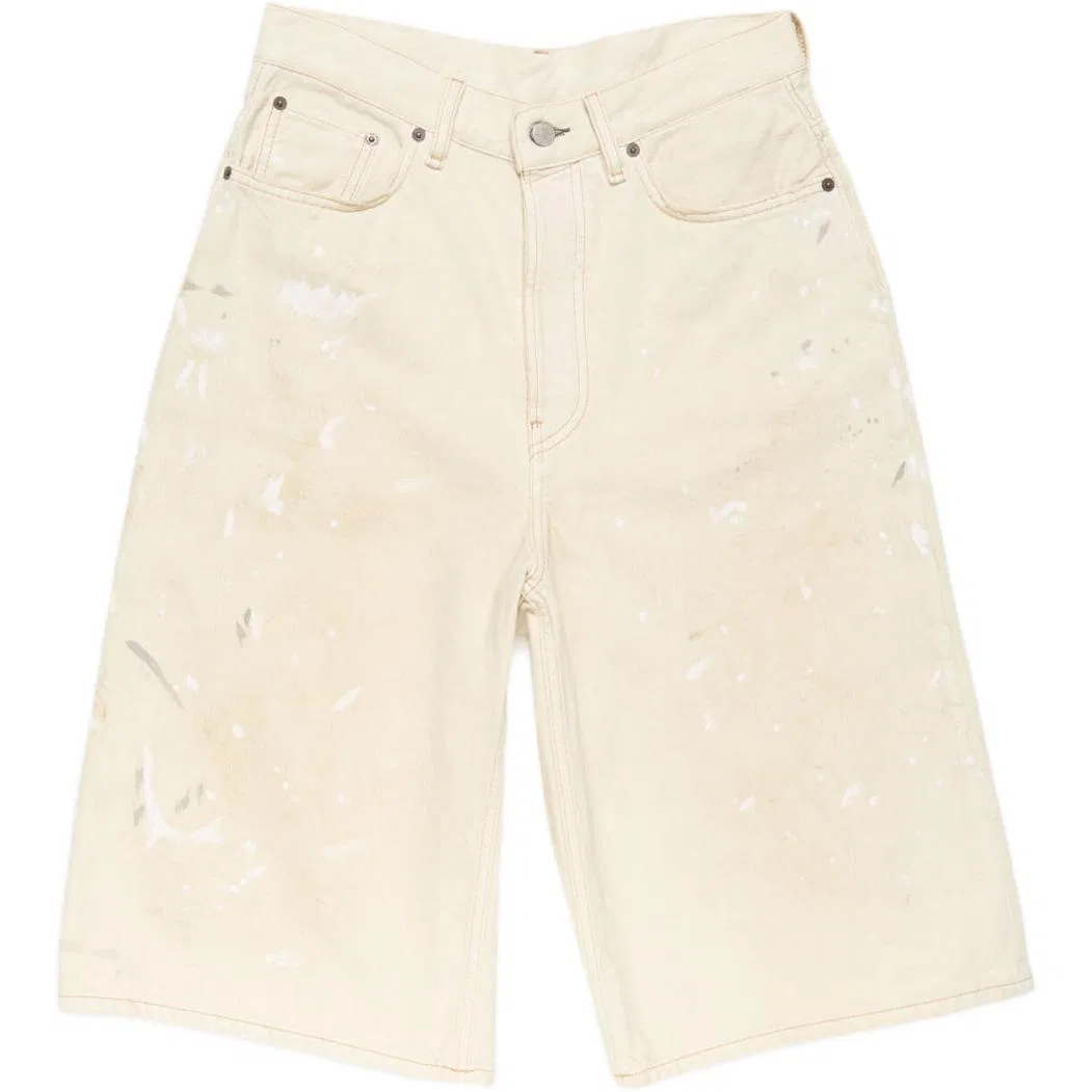 Шорты distressed patch Acne Studios, Light Beige