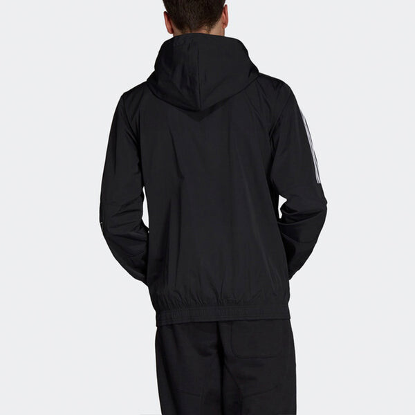 Куртка adidas originals Casual Zipper Hooded Jacket Black, черный — фото 4