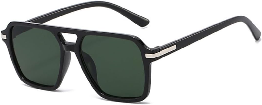 

Женские солнцезащитные очки с двойной перемычкой, классические мужские солнцезащитные очки для активного отдыха и вождения, защита от УФ-излучения UV400 UUPTTPL, Black Green