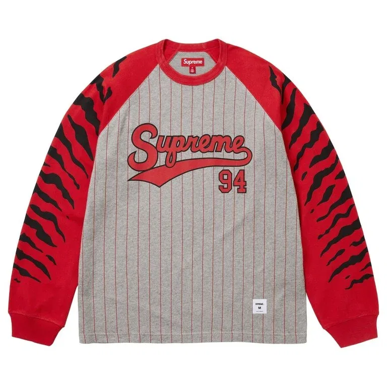 Футболка с длинным рукавом реглан Tiger SS26 WEEK6, унисекс Supreme, Gray
