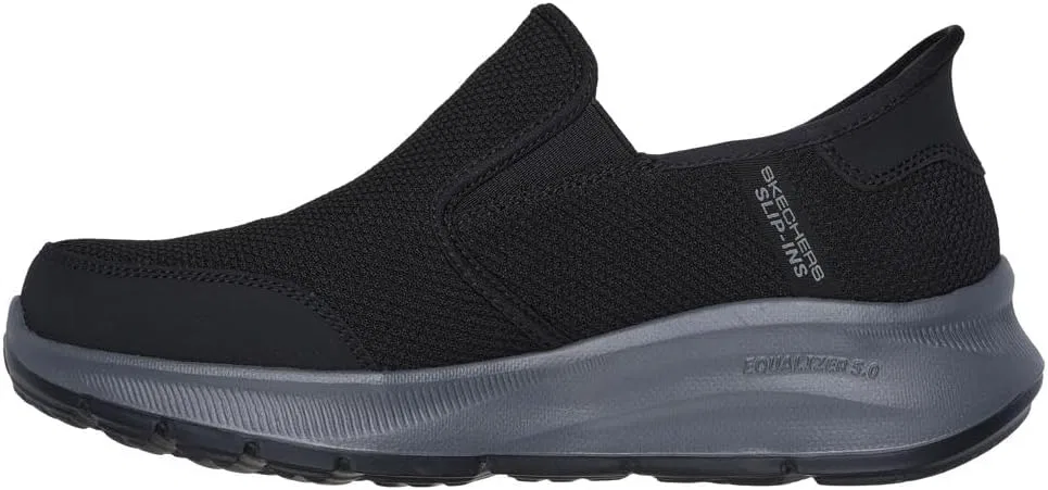Мужские кроссовки Skechers Equalizer 5.0 Drayze Hands-Free Slip in Trainers, 2-Black Dark Grey — фото 4