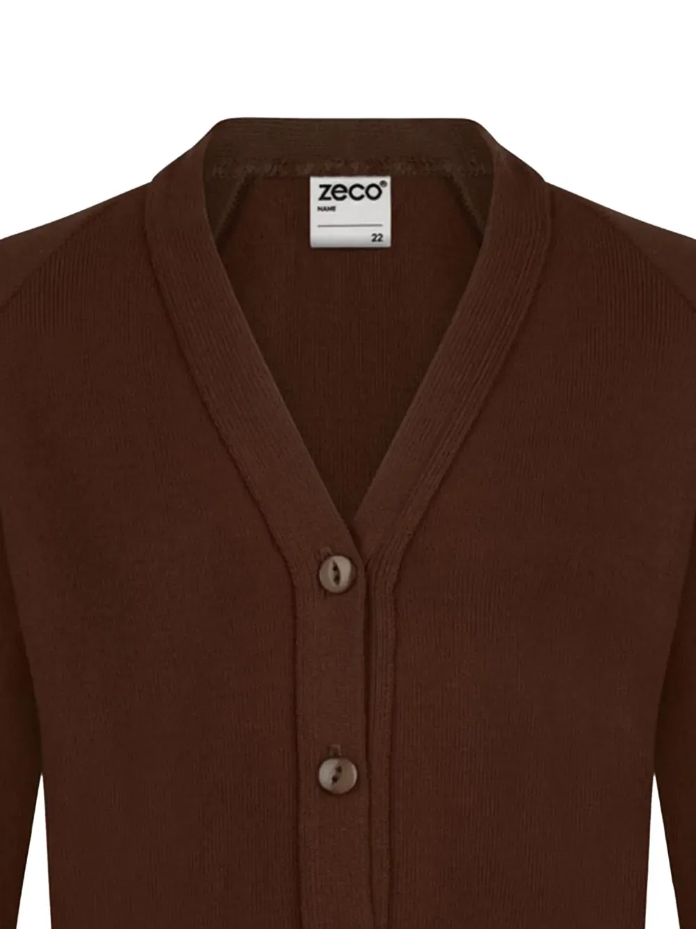 Кардиган с рукавами реглан и застежкой на пуговицы Zeco Schoolwear Kids, коричневый — фото 3