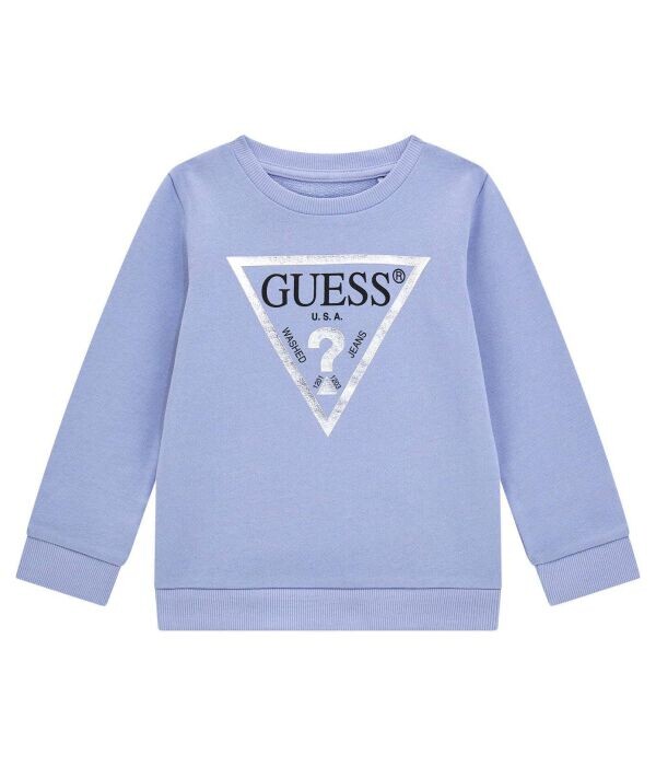 

Свитшот детский Guess с логотипом бренда, синий