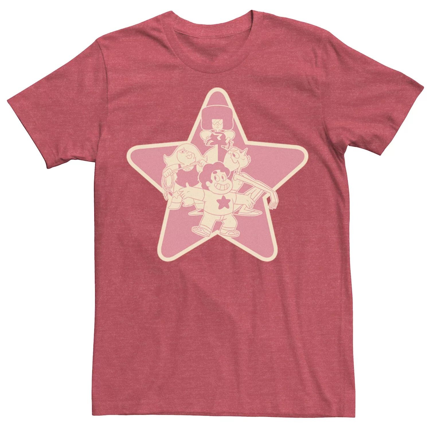 

Мужская футболка Cartoon Network Steven Universe с гранатом и аметистом с жемчугом Steven Group Shot Licensed Character