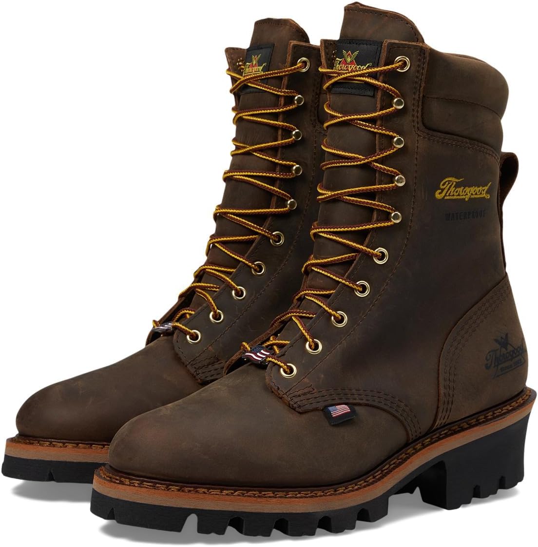 

Мужские водонепроницаемые ботинки Thorogood с округлым носком 9 без защитного носка, Stud Horse