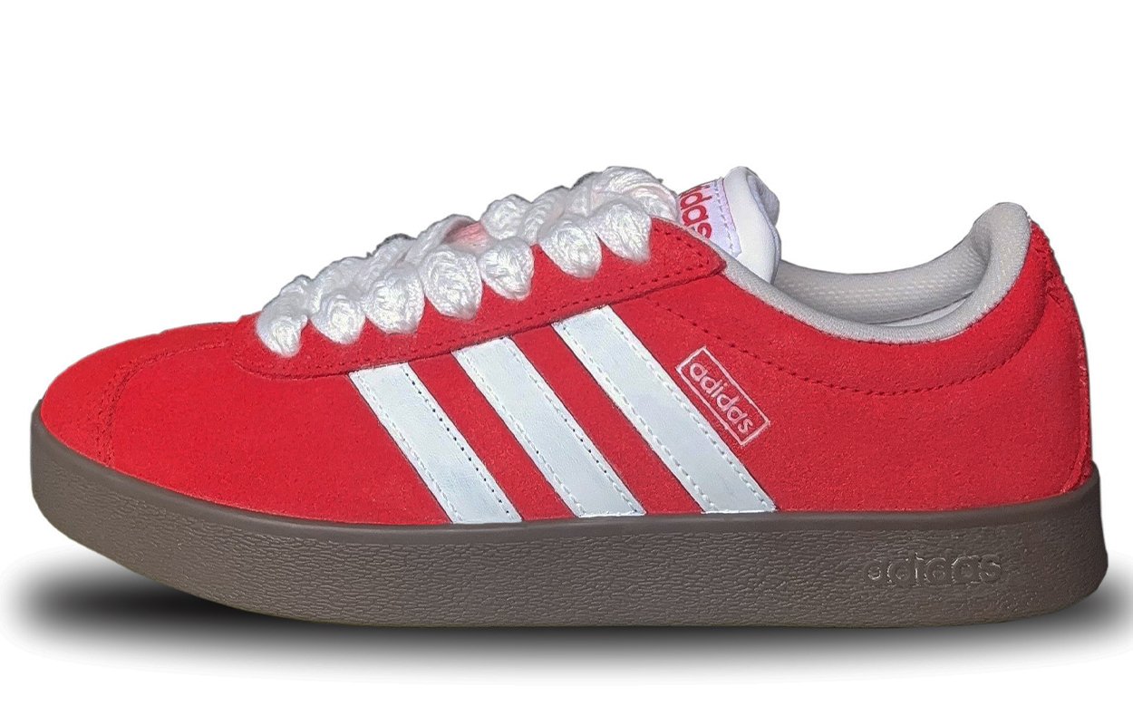 

Adidas Neo ВЛ Корт 2.0 противоскользящие и износостойкие легкие низкие скейтерские кроссовки унисекс красно-белые, цвет Red White