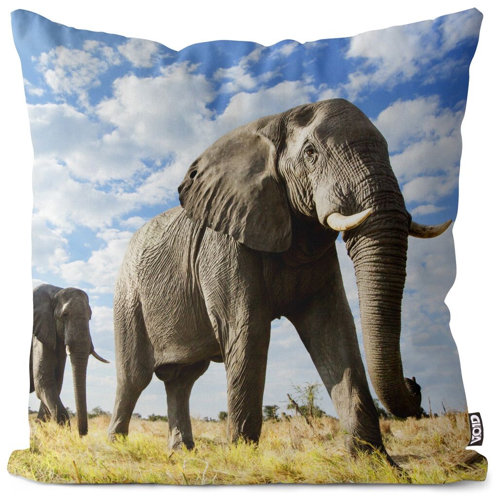 

Чехол на подушку VOID Elephant Africa, полиэстер, водонепроницаемая подушка для улицы и дома. Размер: 80 x 80 см.