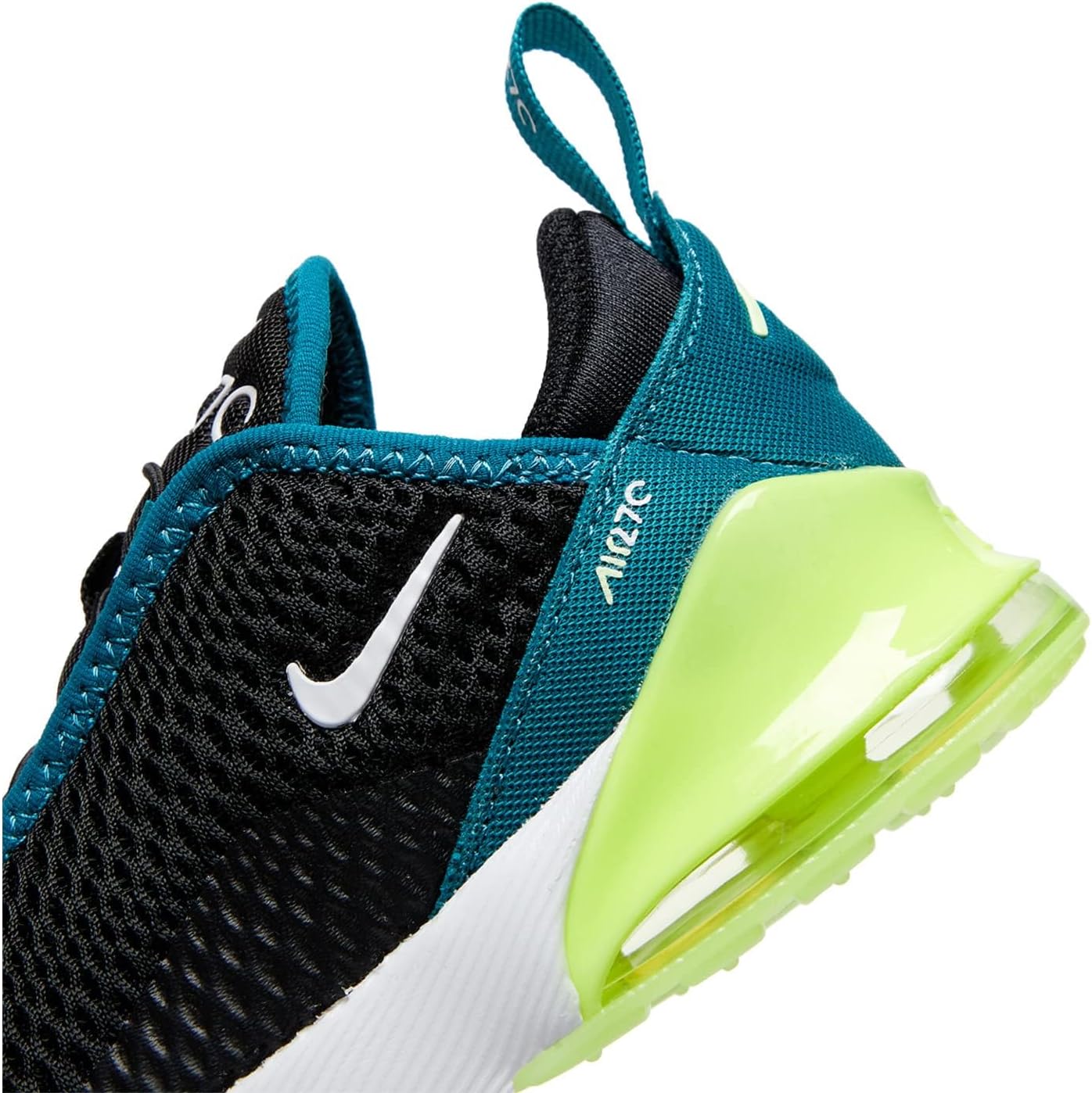 Кроссовки Nike Air Max 270 для детей, белый/черный/зеленый — фото 3