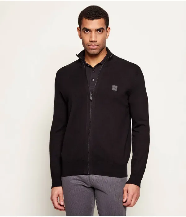 Свитер Kanozip_S regular fit Boss Orange, черный