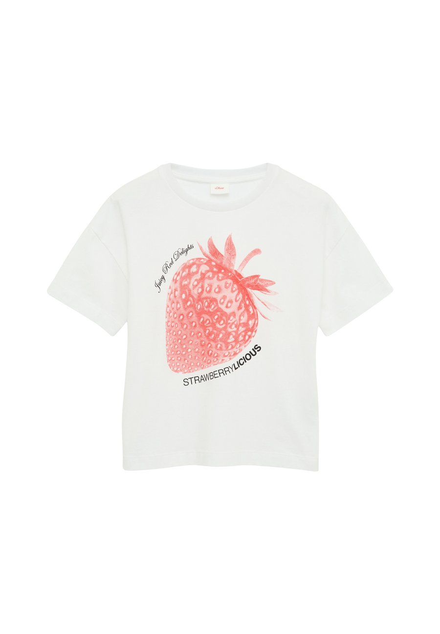 Футболка s.Oliver Print T-shirt, Weiß/White — фото 3