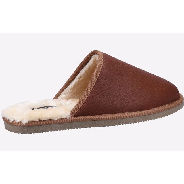 Мужские кожаные тапочки Hush Puppies, коричневый — фото 2