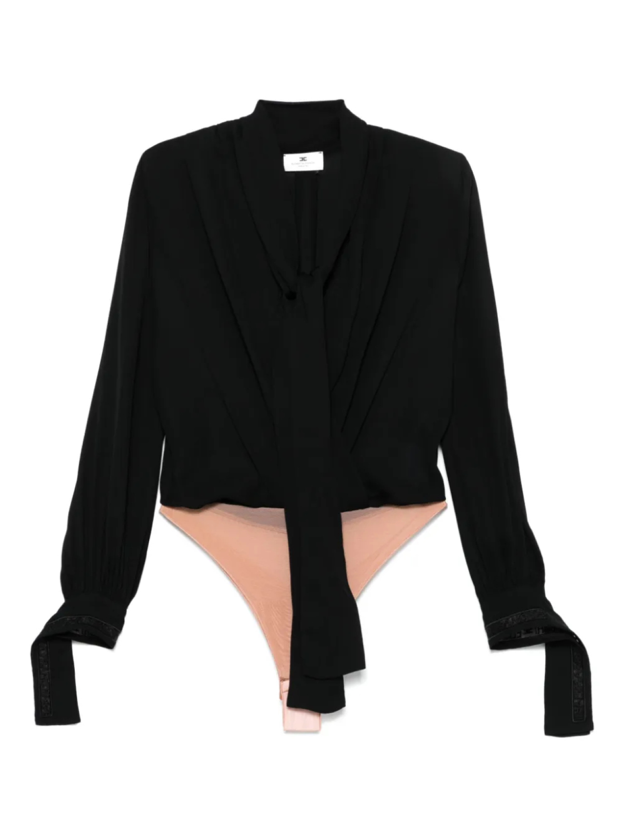 

Боди с прикрепленным шарфом Elisabetta Franchi, черный