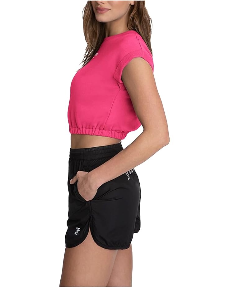 

Футболка Juicy Couture Roll Cuff Tee, цвет Laser Pink
