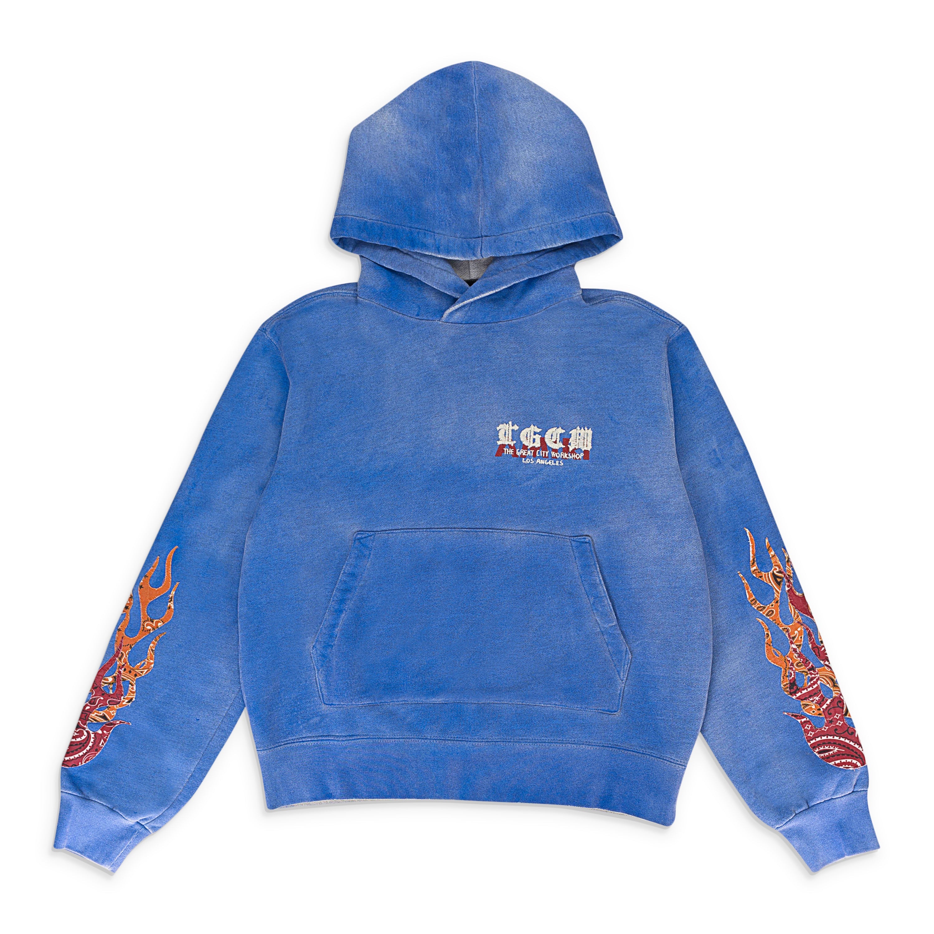 

Толстовка с капюшоном TGCW FLAMES BLUE Amiri, синий