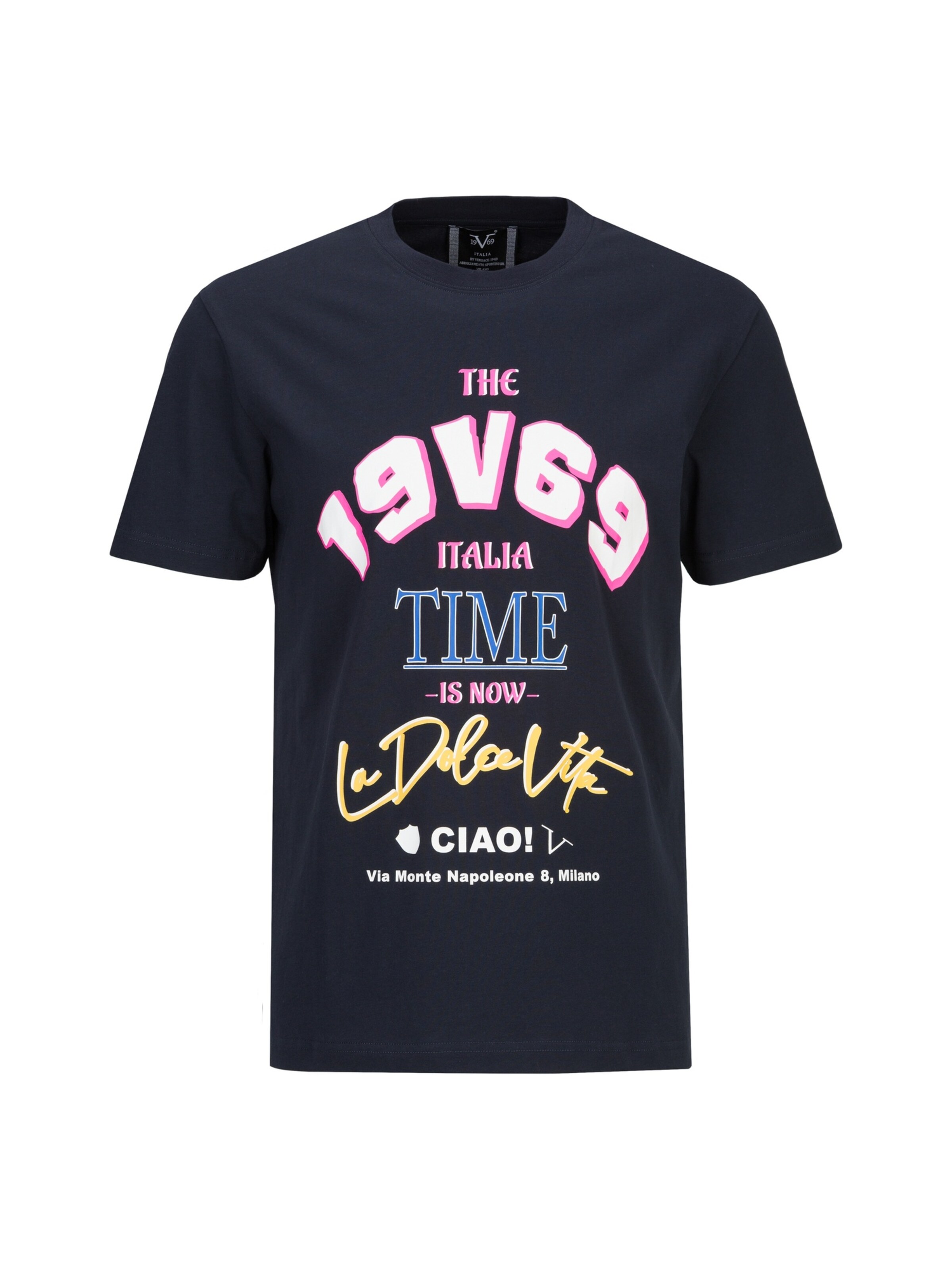 

19V69 ITALIA Футболка 'Rafael Ciao' в цвете Navy