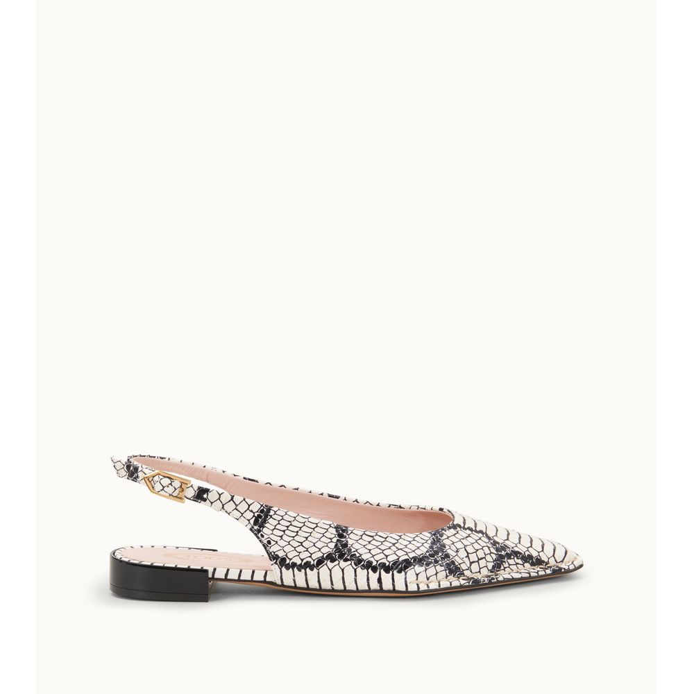 Босоножки на каблуке из рептилии TOD's, белый