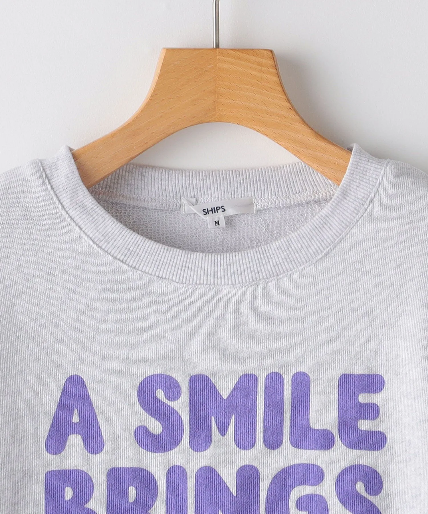 Детская футболка SHIPS KIDS: 100~125 см / Толстовка из флиса с надписью, Light gray — фото 3
