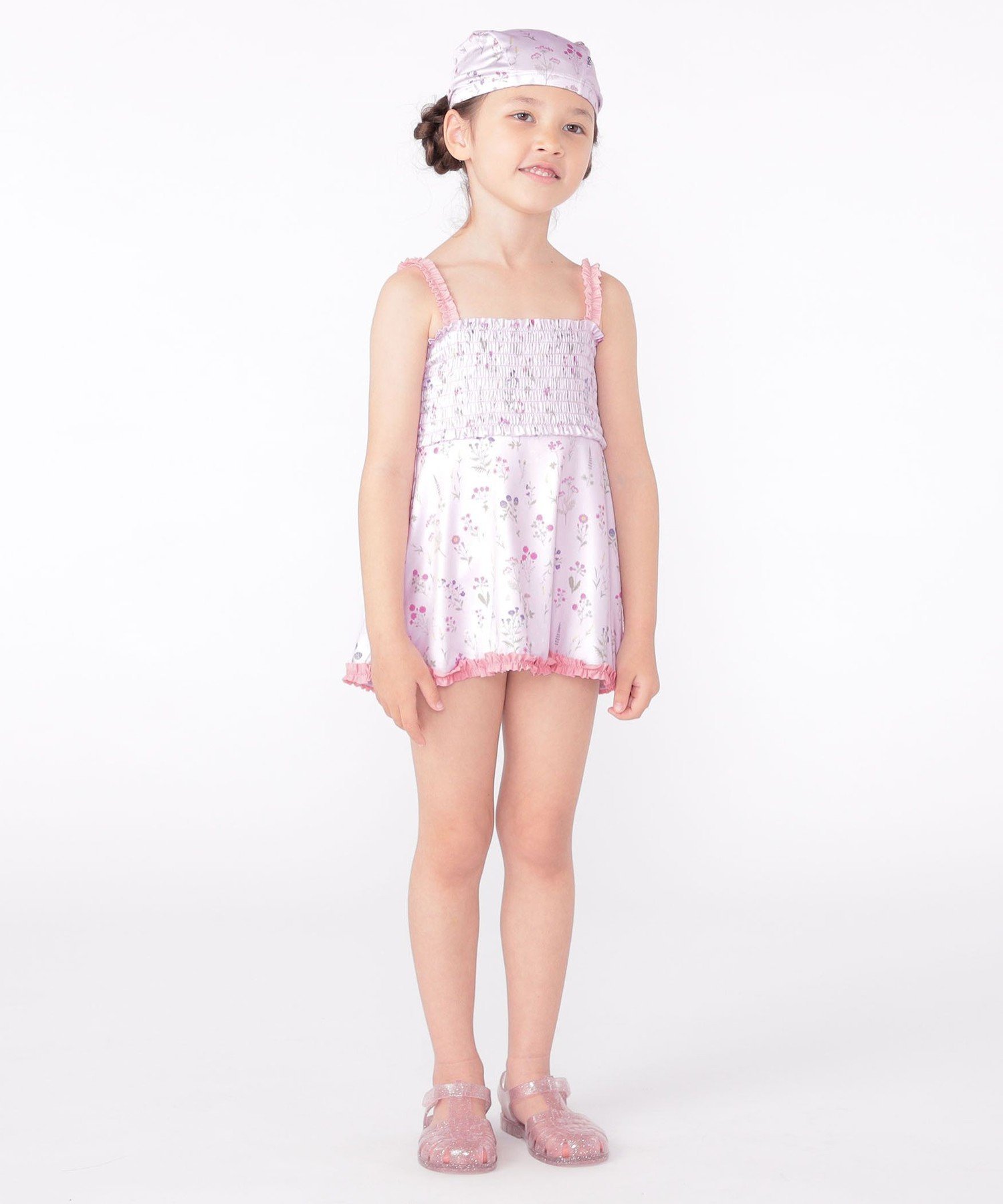 Детское платье-купальник с цветочным оборчатым узором: 90–130 см SHIPS KIDS, Pink — фото 4
