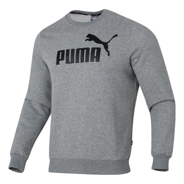 

Свитер letter print fleece pullover sweatshirt 'grey black' Puma, серый