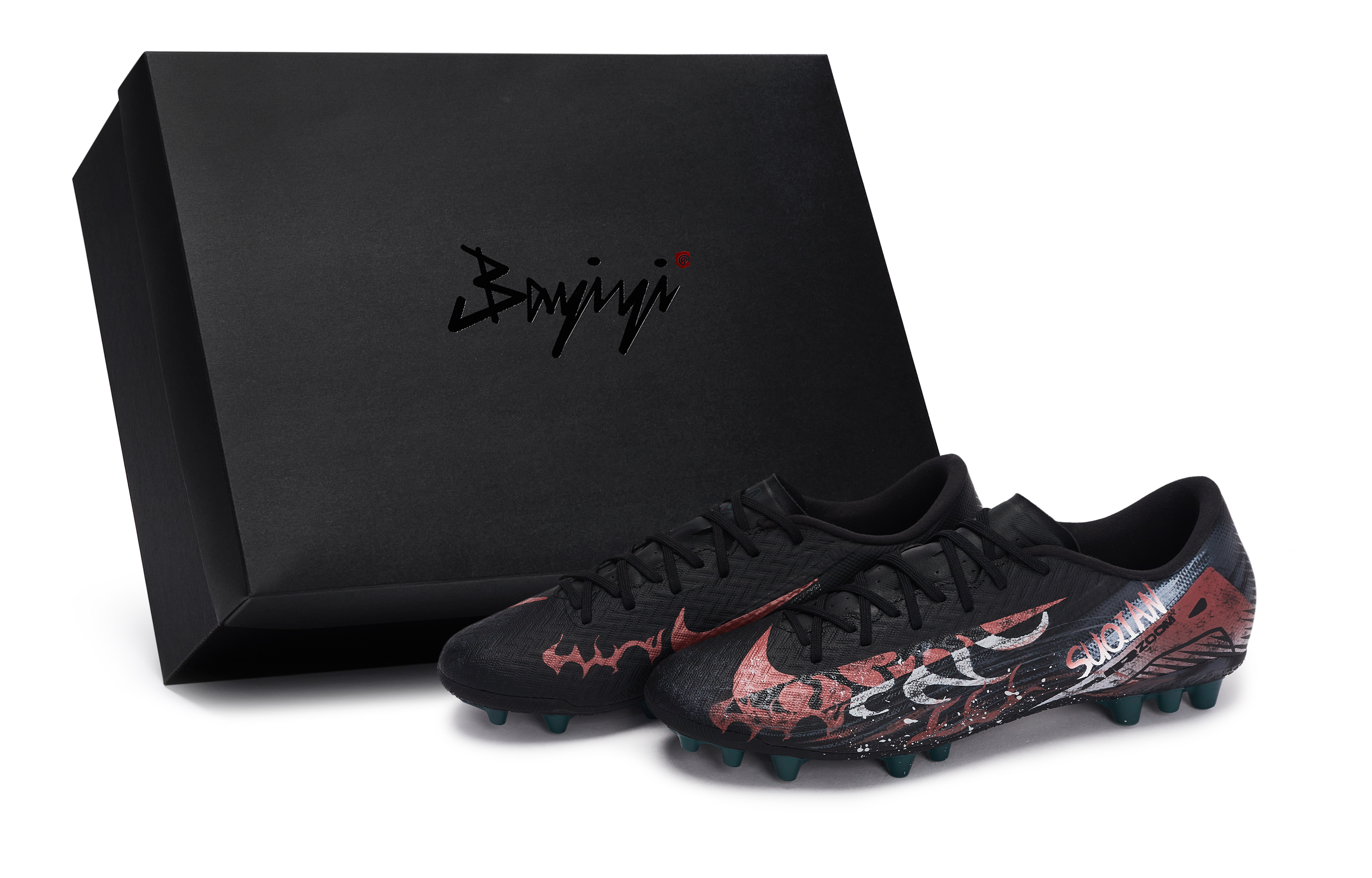 Nike Футбольные бутсы Mercurial Vapor 16, устойчивые к истиранию, унисекс, черно-красные