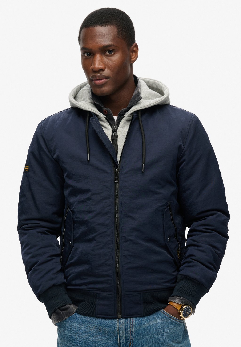 

Куртка-бомбер MILITARY HOODED MA1 Superdry, синий