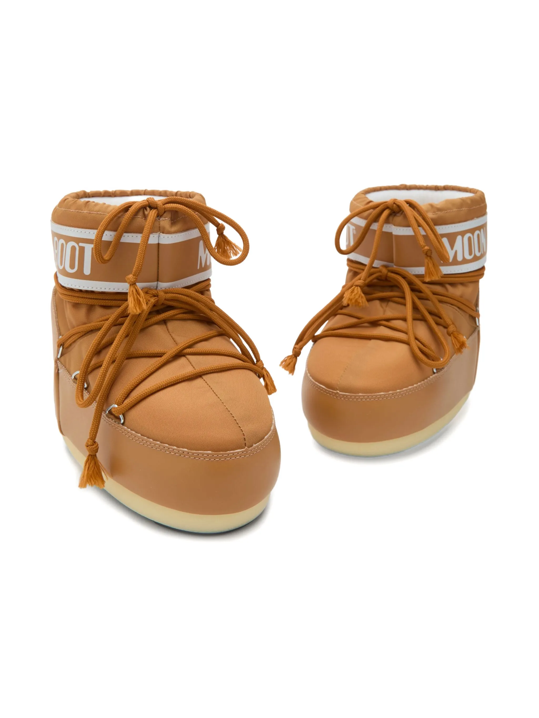 Низкие коричневые ботинки на шнуровке с логотипом Icon Moon Boot Kids — фото 2