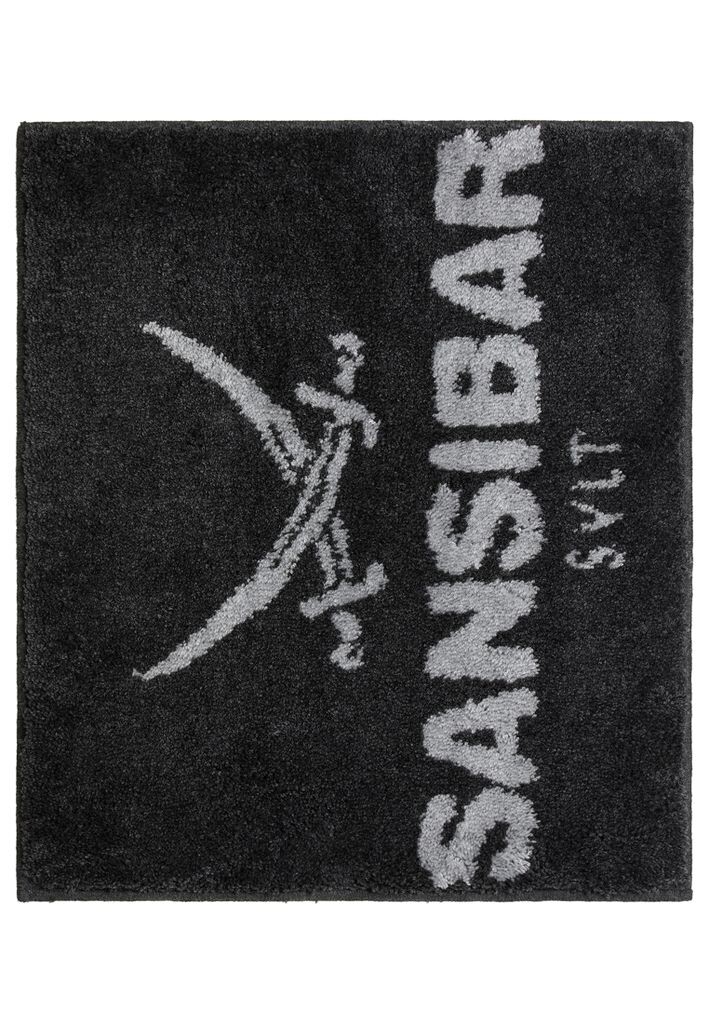 

Коврик для ванной Sansibar с надписью логотипа Sansibar, противоскользящее покрытие, высота 20 мм, подходит для пола с подогревом, износостойкий, быстросохнущий, полиакрил, 55x65 см, 60x100 см, 70x120 см, антрацит/серебро, серый
