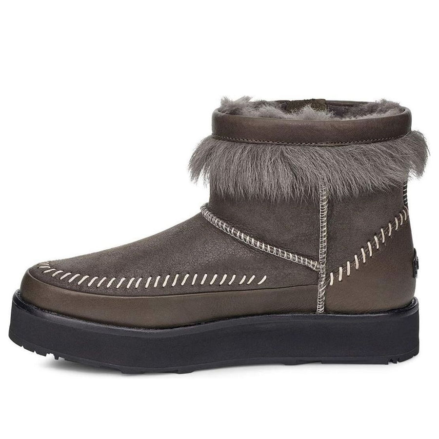 Ботинки зимние UGG WMNS Fluff Punk, серый