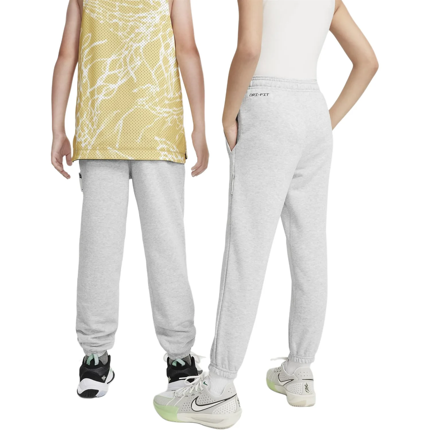 Nike Детские вязаные спортивные штаны Dri Fit Light Smoke Gray/Mixed Color/Light Ivory — фото 4