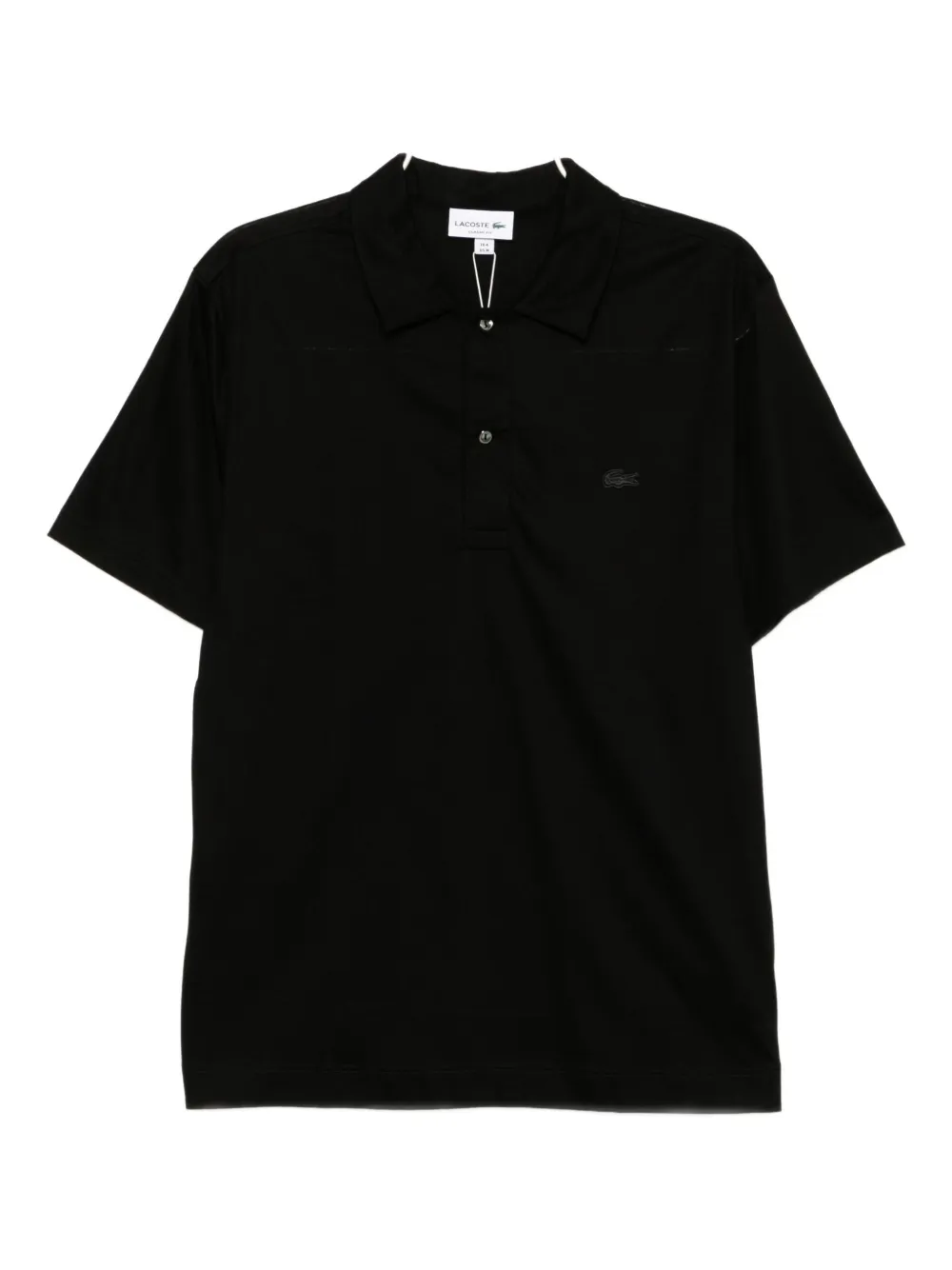 

Поло с вышитым логотипом Lacoste, черный