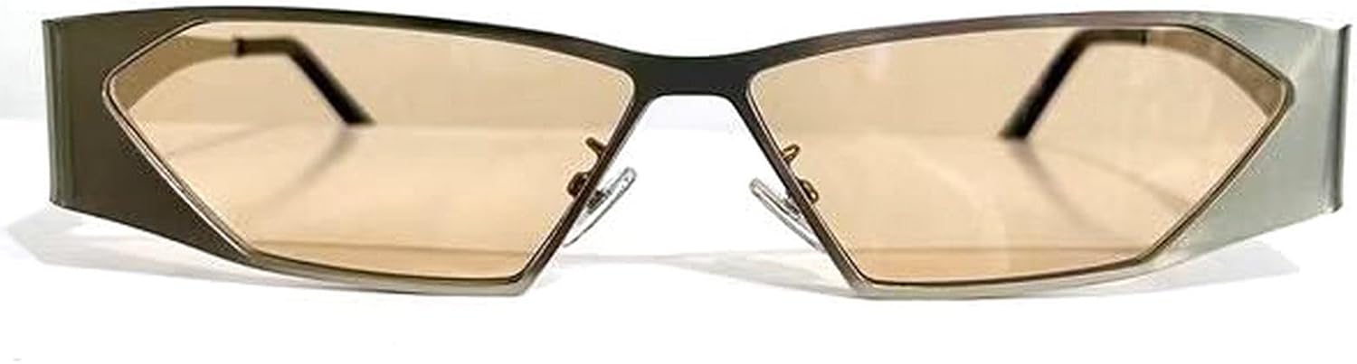 

Модные прямоугольные солнцезащитные очки для женщин и мужчин в стиле ретро, ​​маленькие, в стиле 2000-х, узкие, прямоугольные, в стиле 90-х, стильные, унисекс mincl, Champagne