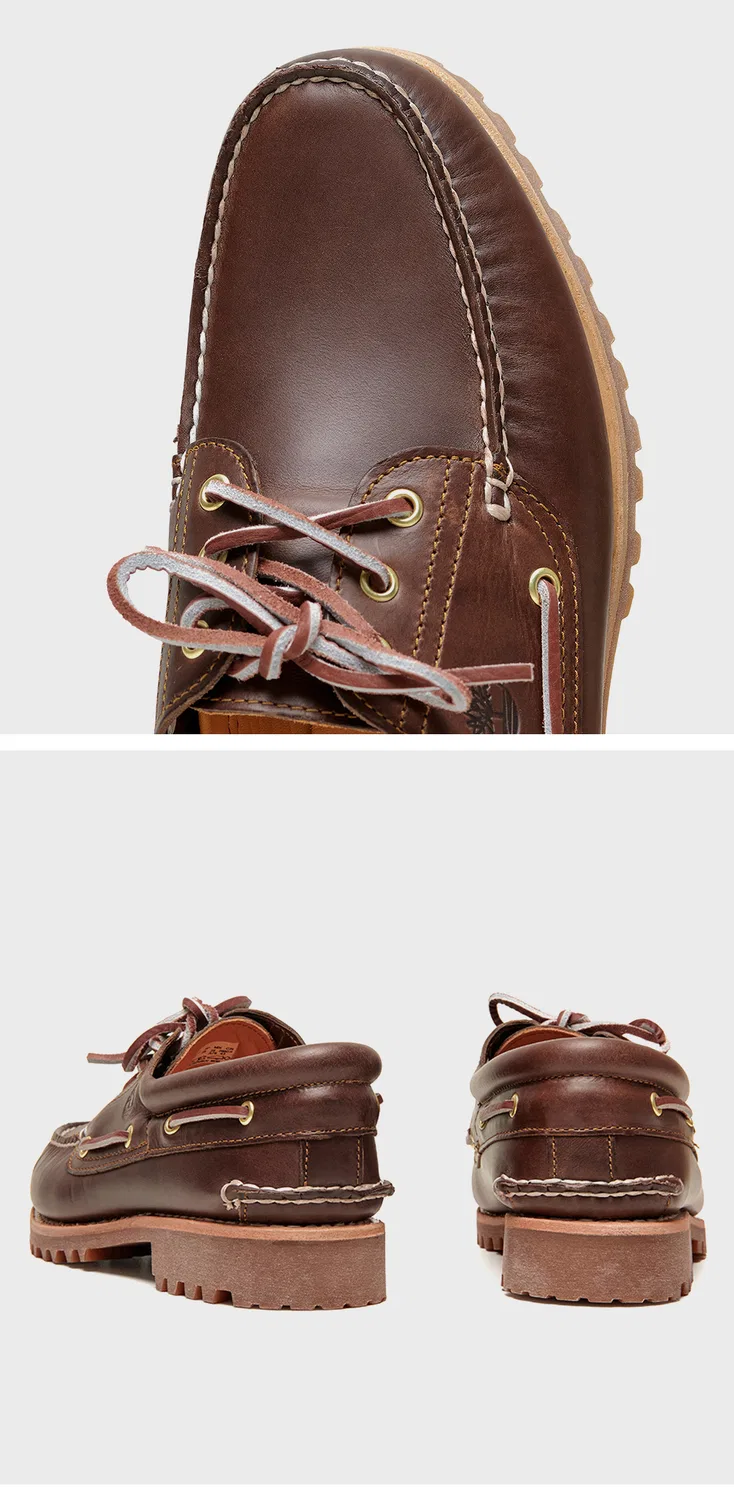 Мужские классические топсайдеры 3 Eye Authentic коричневые от Timberland — фото 4