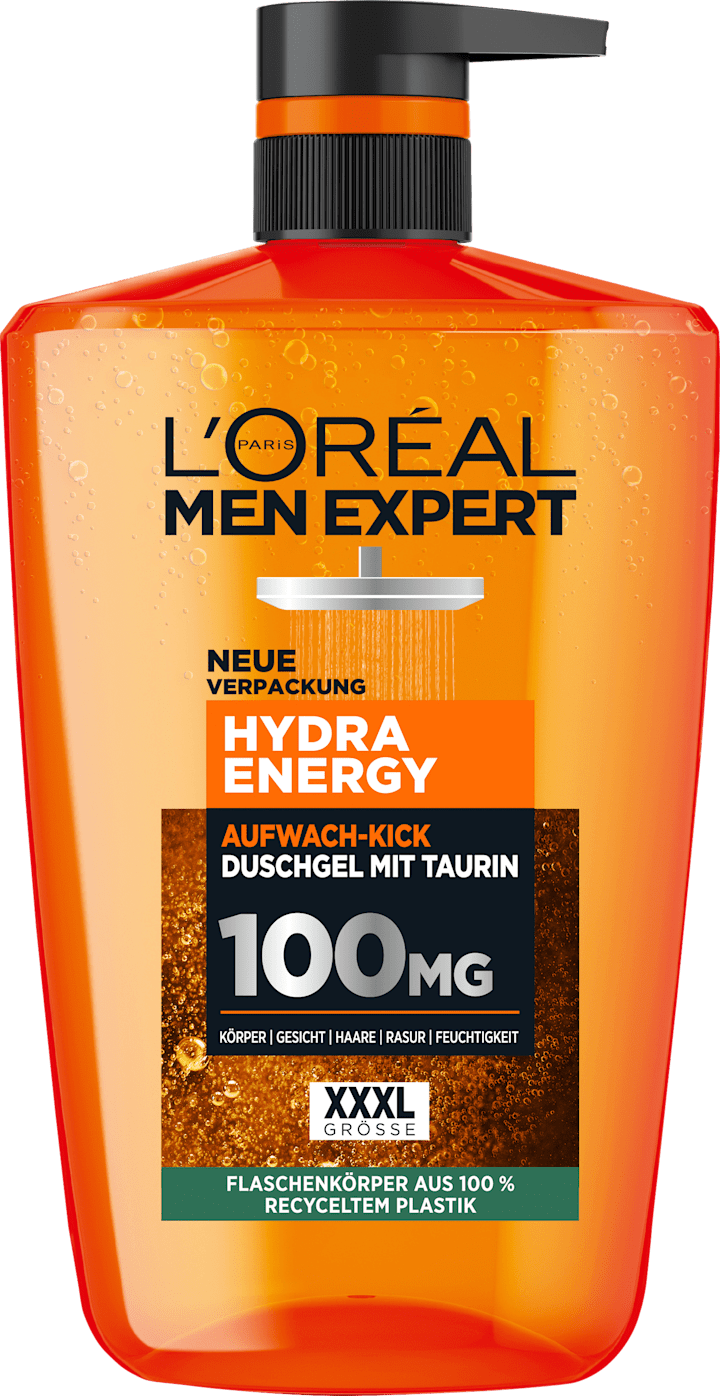 

Гель для душа L'ORÉAL PARiS MEN EXPERT Duschgel Hydra Energy mit Taurin, Aufwach-Kick, 1.000 ml