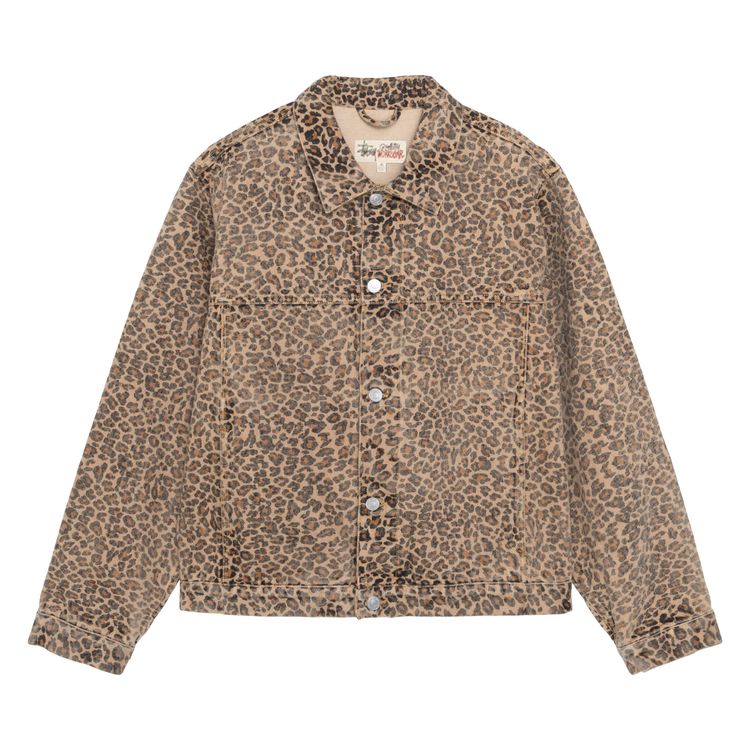 

Куртка Stussy Trucker Jacket Denim 'Leopard', желтый